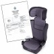 Scaun auto cu ISOFIX Ecotoys grupa 100-150 cm i-Size omologare R129/03 - Gri