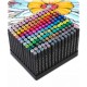 Set de 168 markere colorate cu alcool varf dublu Nukido NK-914