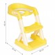 Reductor toaleta cu scara pentru copii Ecotoys HA-P23S - Galben
