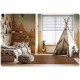Salteluta de joaca multifunctionala tip puzzle 180 x 120 cm Massido 650102 - Maro