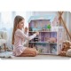 Casuta de papusi din lemn cu 3 etaje mobilier inclus 60 x 24 x 70 cm Ricokids RK-878 - Roz