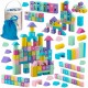 Set educational cu blocuri din lemn 100 bucati Ricokids RK-871
