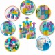 Set educational cu blocuri din lemn 100 bucati Ricokids RK-871