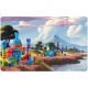 Set educational cu blocuri din lemn 100 bucati Ricokids RK-871 - Orasel