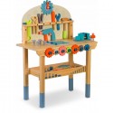 Atelier de lucru din lemn cu accesorii incluse 60 x 30 x 75.5 cm Ricokids RK-876