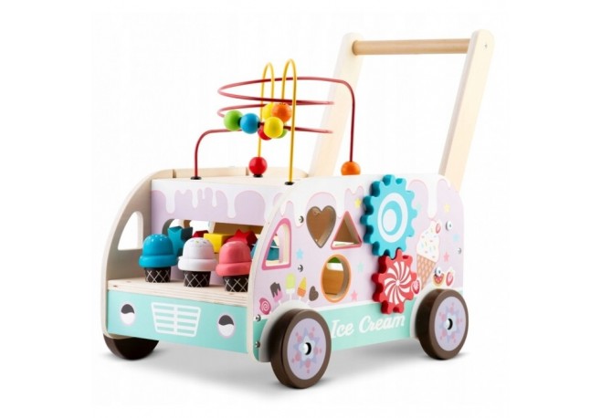 Antemergator din lemn tip magazin cu inghetata si diverse activitati 48 x 27.5 x 40.5 cm Ricokids RK-873