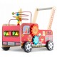 Antemergator din lemn tip masina de pompieri si diverse activitati 48 x 27.5 x 40.5 cm Ricokids RK-873