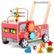 Antemergator din lemn tip masina de pompieri si diverse activitati 48 x 27.5 x 40.5 cm Ricokids RK-873