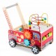 Antemergator din lemn tip masina de pompieri si diverse activitati 48 x 27.5 x 40.5 cm Ricokids RK-873