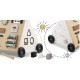 Antemergator din lemn cu diverse activitati 28 x 35 x 53 cm Ricokids RK-875