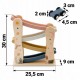 Rampa din lemn cu 4 masinute incluse 25.5 x 9 x 30 cm Nukido NK-855