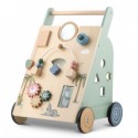 Antemergator educational din lemn cu diverse activitati 33 x 33 x 50 cm Nukido NK-857