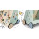 Antemergator educational din lemn cu diverse activitati 33 x 33 x 50 cm Nukido NK-857