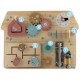 Tabla educationala din lemn cu diverse activitati 32.5 x 24 cm Nukido NK-859
