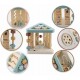 Triunghi educational din lemn cu diverse activitati 18.5 x 17 cm Nukido NK-860