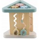Triunghi educational din lemn cu diverse activitati 18.5 x 17 cm Nukido NK-860