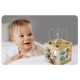 Cub educational din lemn cu diverse activitati 15.5 x 17 cm Nukido NK-861