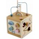 Cub educational din lemn cu diverse activitati 15.5 x 17 cm Nukido NK-861