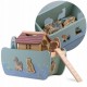 Jucarie educativa Arca lui Noe din lemn cu animalute 17.5 x 13.5 x 20 cm Nukido NK-862