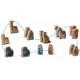 Jucarie educativa Arca lui Noe din lemn cu animalute 17.5 x 13.5 x 20 cm Nukido NK-862