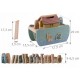 Jucarie educativa Arca lui Noe din lemn cu animalute 17.5 x 13.5 x 20 cm Nukido NK-862