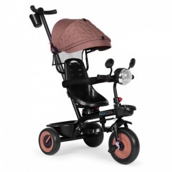 Tricicleta 3 in 1 pentru copii scaun rotativ 360 roti din spuma EVA Ecotoys WQL-066-51 - Bej - Resigilat