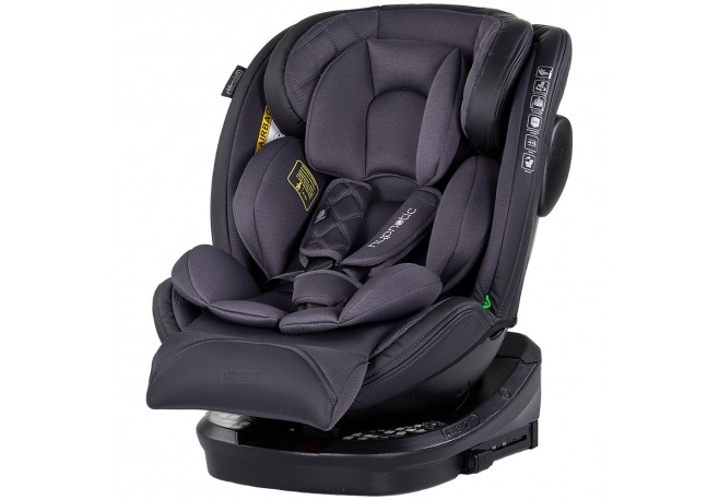 Scaun auto Chipolino Hypnotic I-Size 40-150 cm cu sistem Isofix si sezut rotativ anthracite