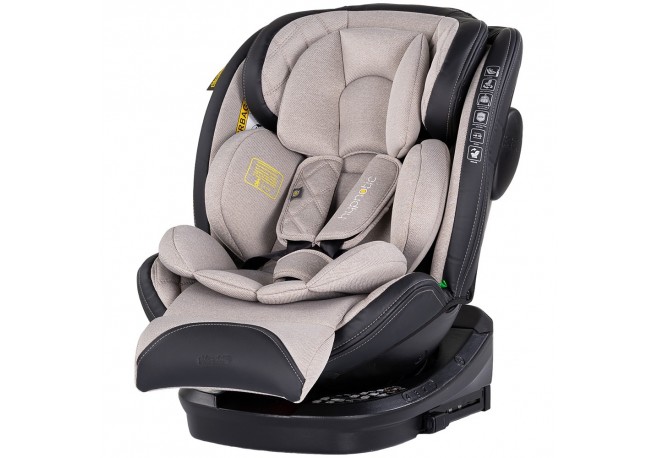 Scaun auto Chipolino Hypnotic I-Size 40-150 cm cu sistem Isofix si sezut rotativ tiramisu