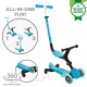 Trotineta Globber Go-Up 3 in 1 Active Eco rotire 360 blue