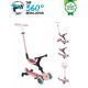 Trotineta Globber Go-Up 3 in 1 Active Eco rotire 360 roz pal