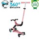 Trotineta Globber Go-Up 3 in 1 Active Eco rotire 360 roz pal