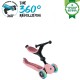 Trotineta Globber Go-Up 3 in 1 Active Eco rotire 360 roz pal
