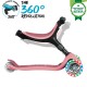 Trotineta Globber Go-Up 3 in 1 Active Eco rotire 360 roz pal