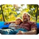 Leagan tip cuib pentru copii dreptunghiular XXL 110 x 70 cm 150 kg Neo-Sport 110500 Albastru