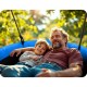 Leagan tip cuib pentru copii XXL 120 cm 150 kg Neo-Sport 1061 Albastru