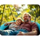 Leagan tip cuib pentru copii XXL 100 cm 150 kg Neo-Sport 1082 Turcoaz