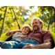 Leagan tip cuib pentru copii XXL 100 cm 150 kg Neo-Sport 1083 Galben