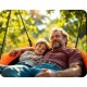 Leagan tip cuib pentru copii XXL 100 cm 150 kg Neo-Sport 1084 Portocaliu