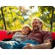 Leagan tip cuib pentru copii dreptunghiular XXL 110 x 70 cm 150 kg Neo-Sport 110501 Rosu