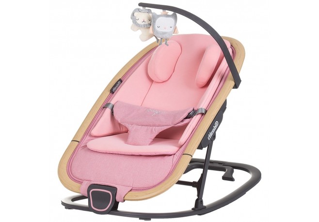 Scaunel balansoar Chipolino Senso pink marshmallow wood