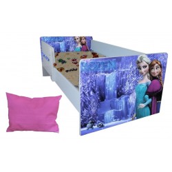 Pat tineret Anna si Elsa 2-9 ani ,saltea si pernuta cadou