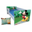 Pat tineret Mickey 2-9 ani ,saltea si pernuta cadou