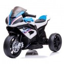 Motocicleta electrica pentru copii BMW HP4 84x55x42 cm varsta 2-5 ani roti si scaun din plastic putere 60W - Alb