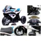 Motocicleta electrica pentru copii BMW HP4 84x55x42 cm varsta 2-5 ani roti si scaun din plastic putere 60W - Alb