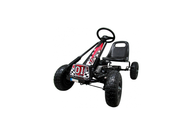 Kart cu pedale Gokart 3-7 ani roti gonflabile G1 R-Sport - Negru
