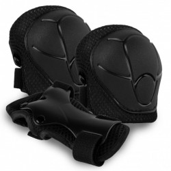 Set de protectie pentru copii cotiere si genunchiere marimea S Kidwell TRIX - Black