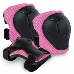 Set de protectie pentru copii cotiere si genunchiere marimea M Kidwell TRIX - Pink