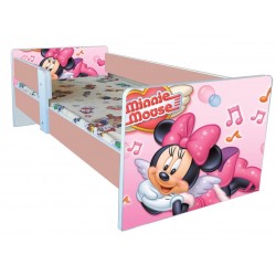 Pat tineret Minnie muzica alb-roz ,saltea cadou