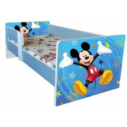 Pat tineret Mickey 2-9 ani,alb-albastru ,saltea cadou