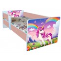 Pat tineret Unicorn alb -roz ,saltea cadou